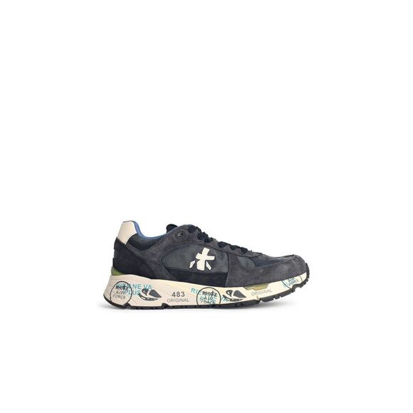 Premiata 'Mase' Blue Suede Blend Sneakers Men